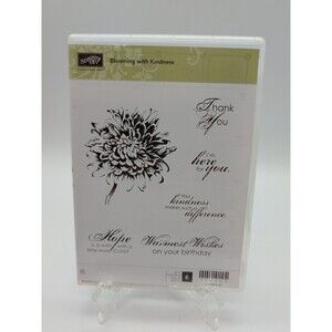 Stampin Up Blooming With Kindness Stamp Set Cling Rubber Floral